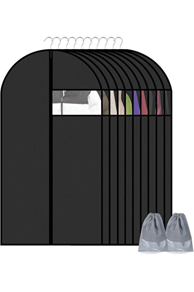 DoubleCare 10 Pcs Garment Bags with 2 Shoe Bags, Hanging Garment Bags for Han...