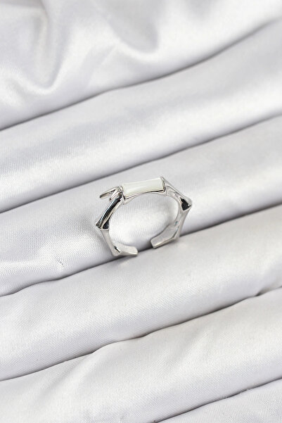 SORA GROUP Brass Silver Color Bone Model Women's Ring