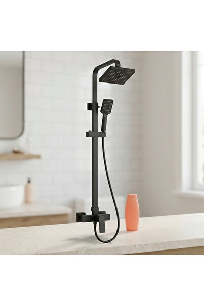 DeaL Coloană de duș neagră mată cu 3 funcții — Experiență de baie premium 🚿 ✨