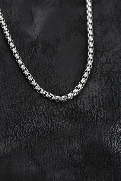 SORA GROUP 316L Steel Silver Color Venetian Chain Model Men's Necklace