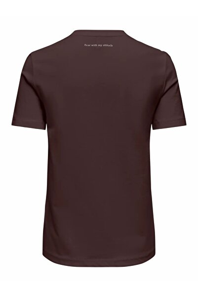 ONLY Kadin Kahve Onlteresa Reg S/s Teddy Top Rs Jrs T-shirt