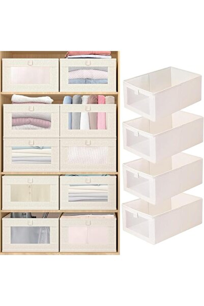 GENERAL Mylindde Storage Bins with Lids, 3 Pack Foldable Storage Boxes with L...