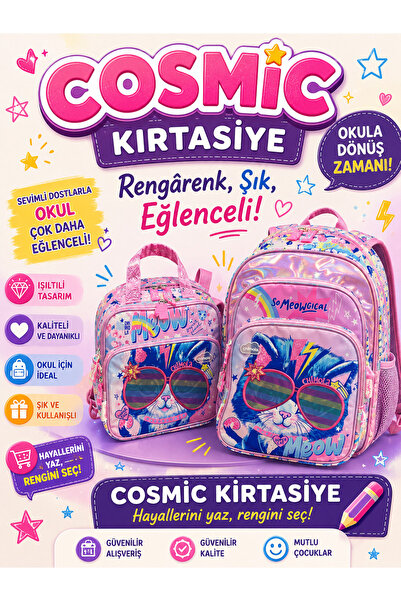 cosmic kırtasiye Chimola Cat School Bag Set