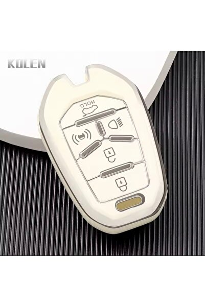 YıldızTuning Ssangyong Actyon Torres Key Case Cover White Silver