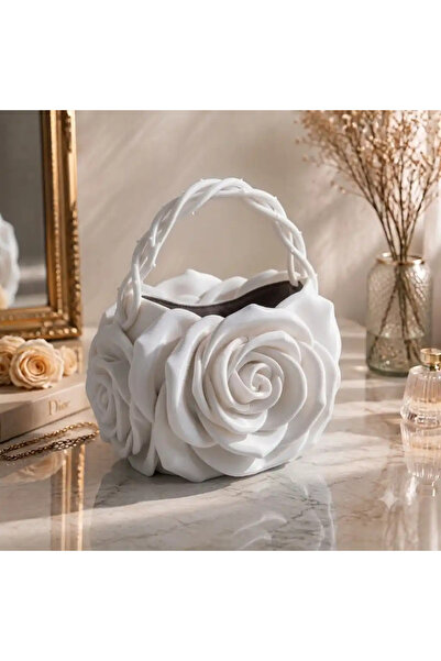 Verda Desing 3D Printing Rose Flower Design White Color Special Design Women'...