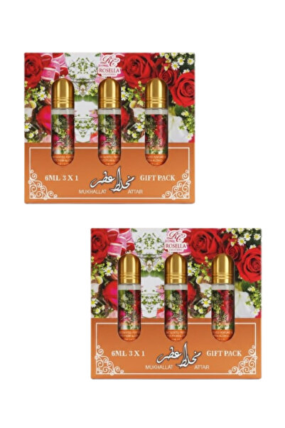 ROSELLA عبوة هدايا من قطعتين من عطر المخلطات العطرية 3 × 6 مل
