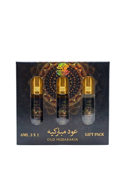ROSELLA مجموعة هدايا عود مباركية 3 × 6 مل