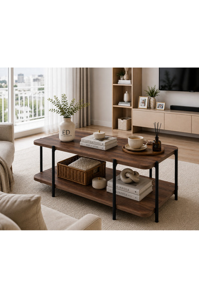ED Efelez Design Atlas Orta Sehpa , İki Katlı Orta Sehpa , 60 x 100 Orta Sehpa