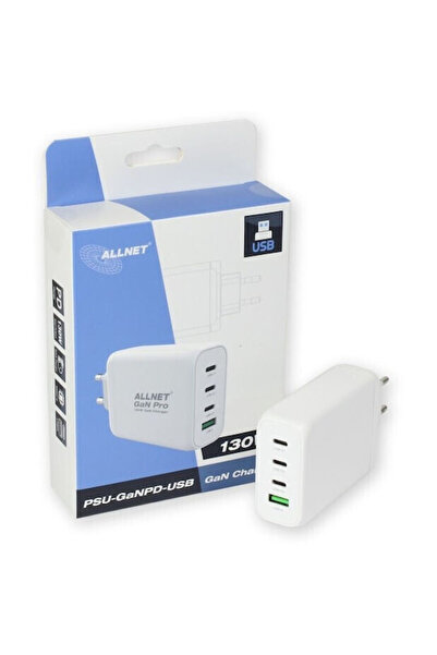 ALLNET Ασύρματος φορτιστής GaN με θύρα USB-A και 3 θύρες εξόδου USB-C, Παροχή...
