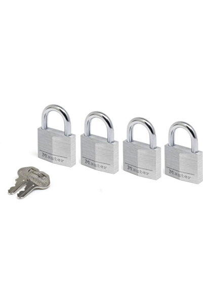 Master Lock Αλουμινένιο λουκέτο ορειχάλκινο με κλειδί 40mm 4 τεμάχια Κωδικός:...