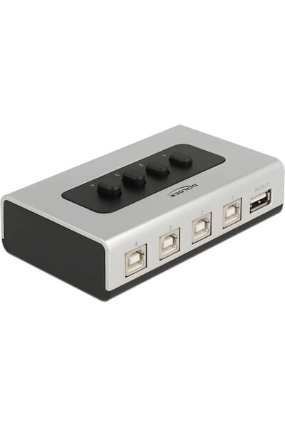 DELOCK 87763 Διακόπτης KVM και Δεδομένων με USB 2.0 / USB-B