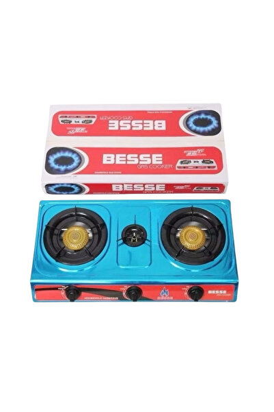 BESSE Stainless Steel 3-Burner Gas Stove in Blue
