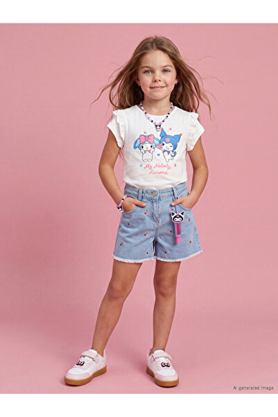 LC Waikiki I Cherry Embroidered Girls' Jean Shorts from Freezen Store