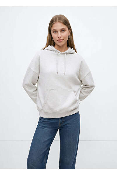 Mango Teen Kapüşonlu işleme detaylı sweatshirt