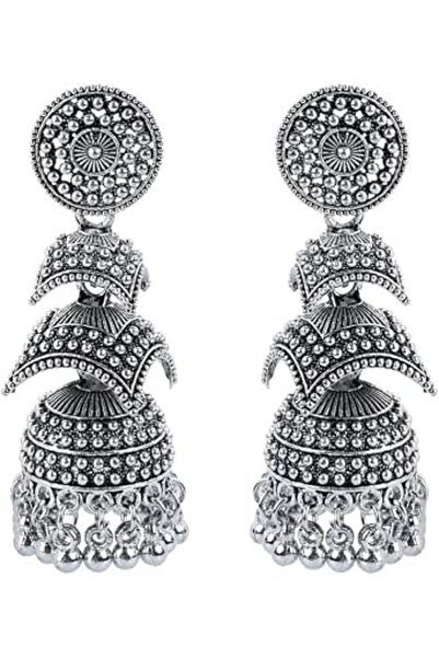 Efulgenz Antique Boho Oxidized Indian Earrings for Women Round Stud Earrings ...