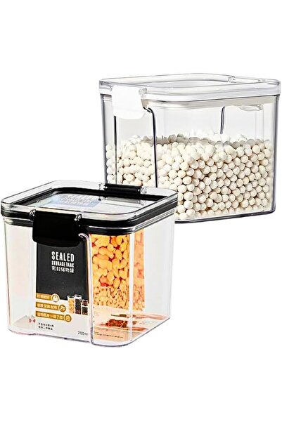 Generic Airtight Food Containers with Lids (black) Kitchen Pantry Organizatio...