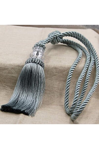 GENERAL 2Pcs Curtain Tieback Tassel Crystal Beaded Hanging Rope Tie Home Deco...