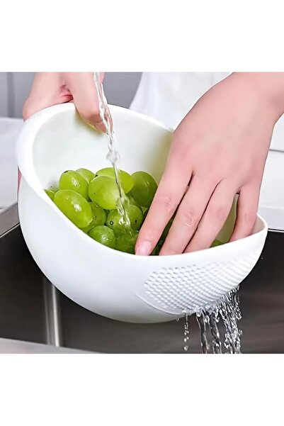 Generic Colander Food Grade Plastic Rice Beans Peas Washing Filter Strainer B...