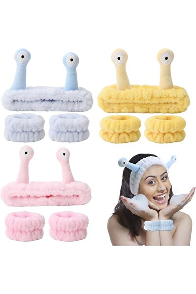 Tazweeq Skincare Headband for Women, Cute Snail Design Spa Hair Bands with Wr...