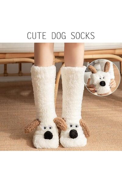 KASTWAVE Fuzzy Socks for Women Soft Cozy Fluffy Winter Warm Slipper Socks wit...