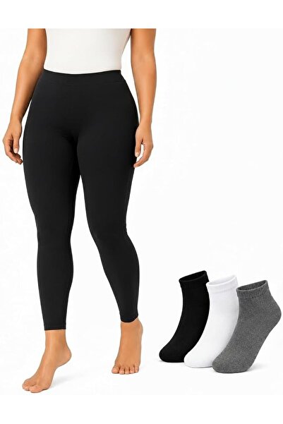 Generic Women's Basic Leggings, Stretchy Elastic Waistband, Mid-Rise (One Siz...