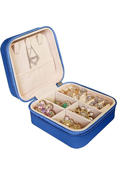 ASKIND Small Travel Jewelry Box, Portable Mini Jewelry Leather Box Jewelry Ri...