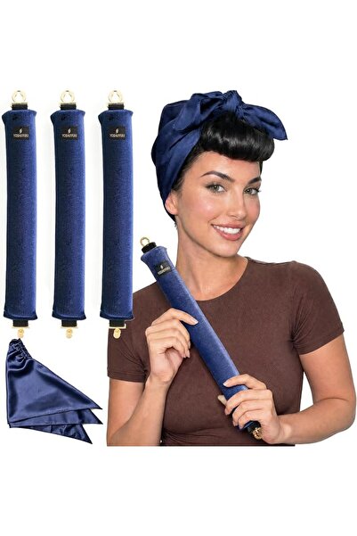 GENERAL YOSHUYUKI Grande Heatless Curls Overnight Rods No Heat Hair Curlers t...