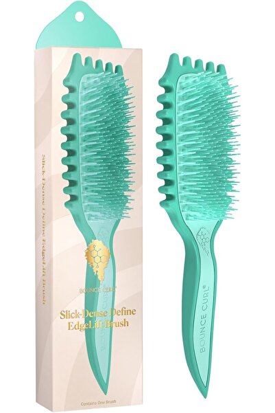 Bounce Curl Slick-Dense EdgeLift Brush | Medium-Density Bristles, Soft-Flex T...