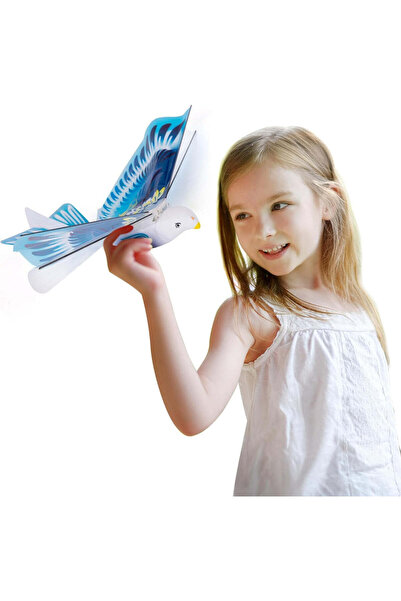 Toybox Electric Flying Bird Toy with Lights, Rechargeable Gliding Toy for Kids