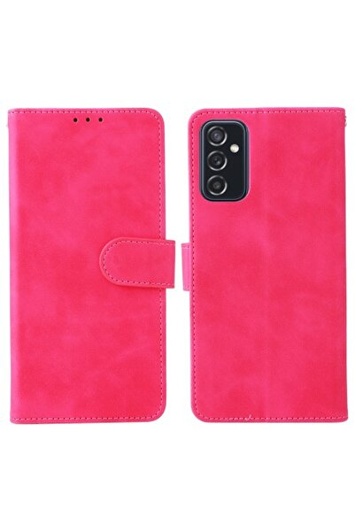 OEM Θήκη Πορτοφόλι με Βάση (Δερμάτινη Υφή) για Samsung Galaxy M52 5G - Φούξια
