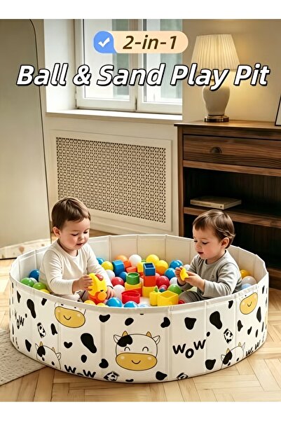 XIUWOO Foldable Round Oxford Kids Ball Pit, Multi-use Play Sand Bath Pool for...