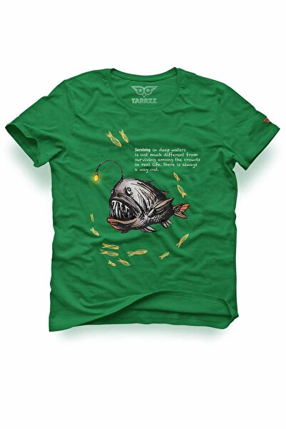 Tarrzzcom Unisex 100% Cotton Regular Fit Lantern Fish Printed T-Shirt - Life ...