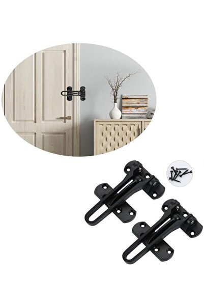 STARSTAR Sliding locks 2pc black with screws for interior doors.