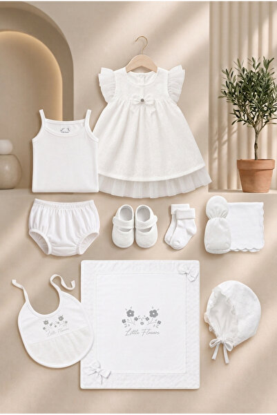 Babyhola Newborn Baby Girl Hospital Release Lace Detail Gift Set with Special...