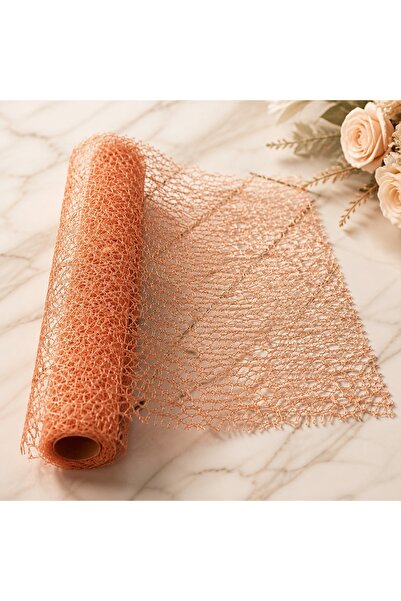 decotoys Pink mesh packaging 48cm x 450cm