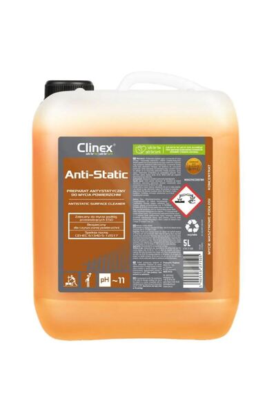 Clinex Anti-Static, 5 Liters, Cleaning Solution for Various Surfaces with Ant...