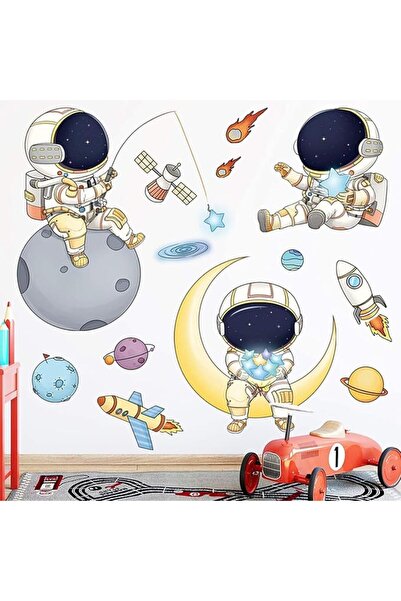 bolivia's Wall Decals, 2 Sheets Vinyl Removable Stickers, Astronaut Outer Spa...