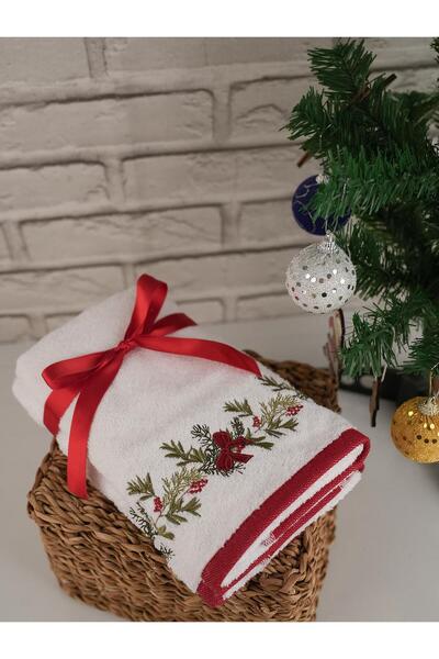 Baveno 100% Cotton Moden Special Embroidered 2-Piece Towel Set 41X71 cm