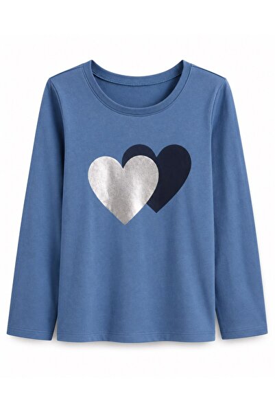 GAP Kids Gap Baby Girl Heart Print Long Sleeve T-Shirt 1-6 Years Multi-Color