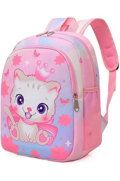TERRIFI Kids Backpack, Lightweight 11 Inch Toddler Daypack for Age 3, Cat Pin...