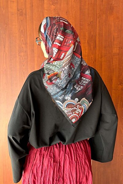 Ceylan Otantik Black Japanese Tale Bandana