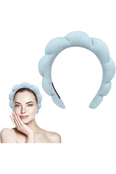 bolivia's Spa Headband, Puffy Bubble Makeup Hair Band, Soft Terry Cloth and S...