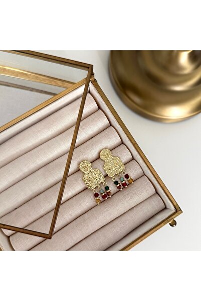 Alice İsstanbul Gold Crushed Bead Earrings