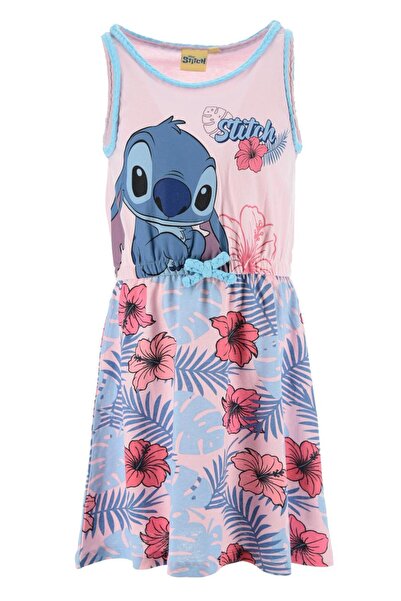 Sun City Fashion Group Φόρεμα μακό κορίτσι "Stitch Disney" ροζ