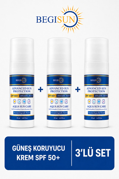 BEGISUN Spf 50+ Sunscreen Cream Set of 3 50 ml X 3
