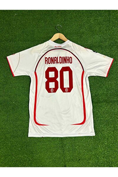 BREATHLESS A.c Milan 2007 Ronaldinho Nostalji Forması (Beyaz)