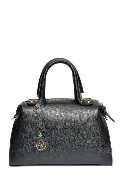 SimpleFind Roberta M Geanta piele -Marina-Negru,Geanta de mana piele naturala...