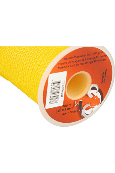 OEM Sfoară pentru zidărie Mamutec Ø2,5mm x 100m, polipropilenă galbenă