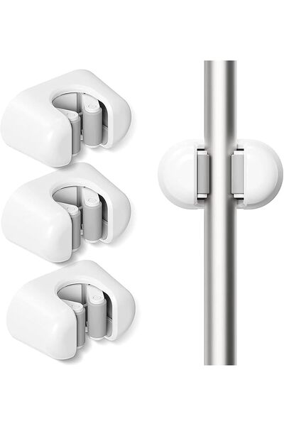 Arabest Mop Hooks,3-Piece,Wall Hanging Drill-Free Storage Rack,Strong Mop Cli...