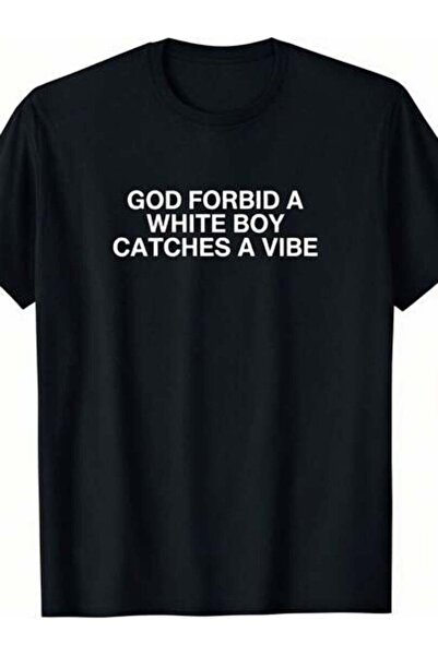 23ERVA Men's Summer Outfits, God Forbid White Boy Catches A Vibe Graphic Tees...